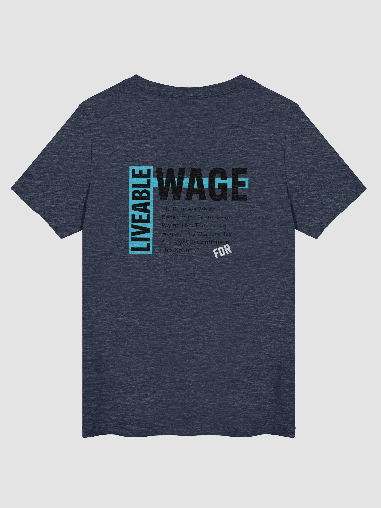 Liveable Wage Graphic V-Neck Tee product image (2)