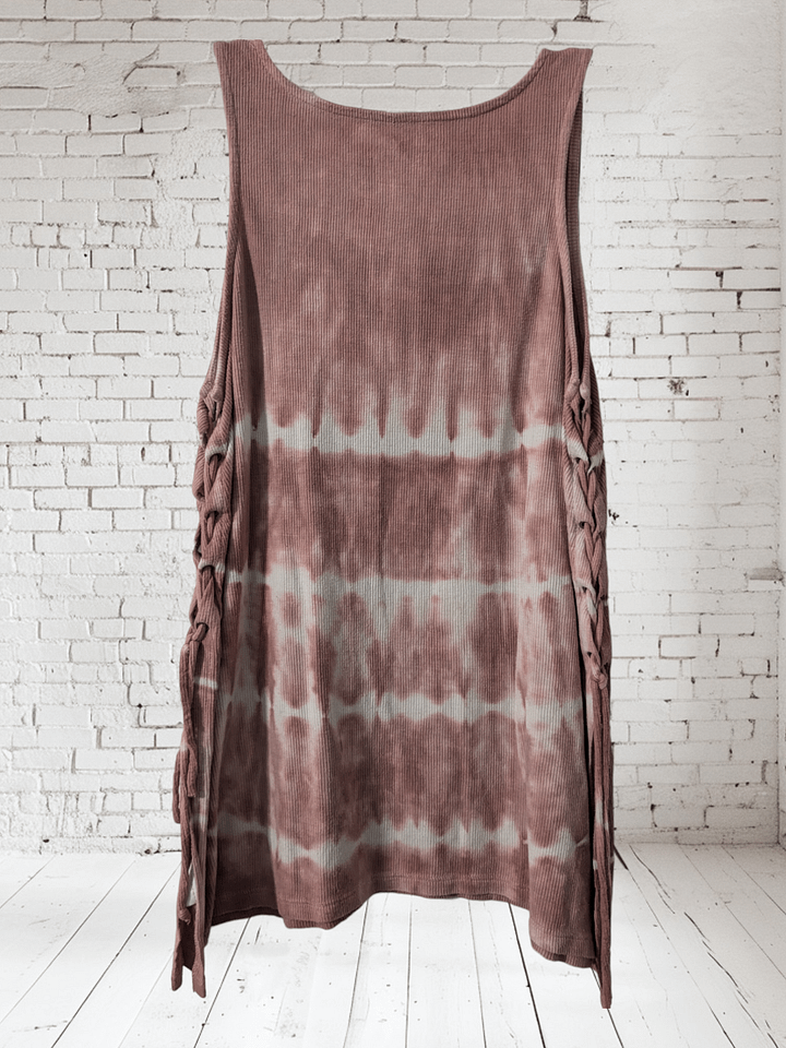 S Tie Dyed Tank with Lace Up Sides product image (2)