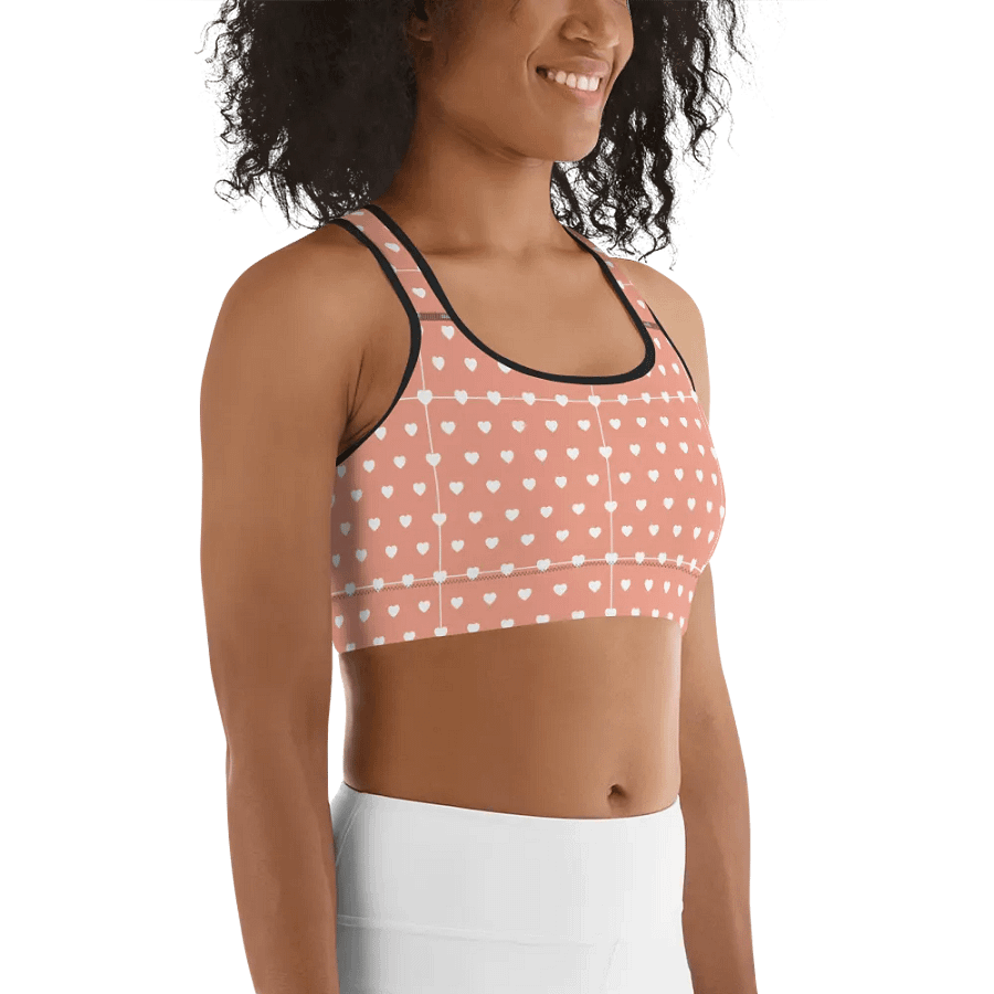 Pastel Heart Seamless Pattern Sports Bra - V13 product image (5)