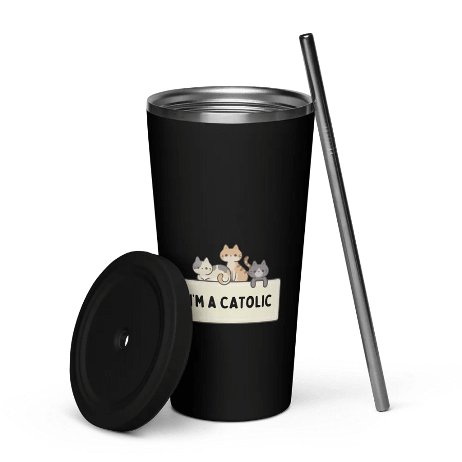 Catolic Insulated Tumbler with Straw product image (5)