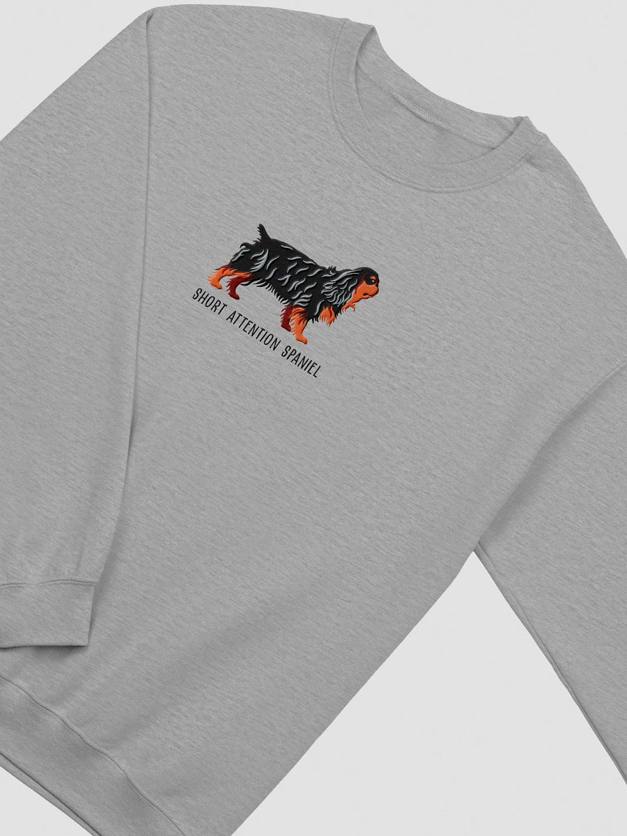 Short Attention Spaniel Sweatshirt (Embroidered) of an English Toy Spaniel(Black & Tan) product image (12)