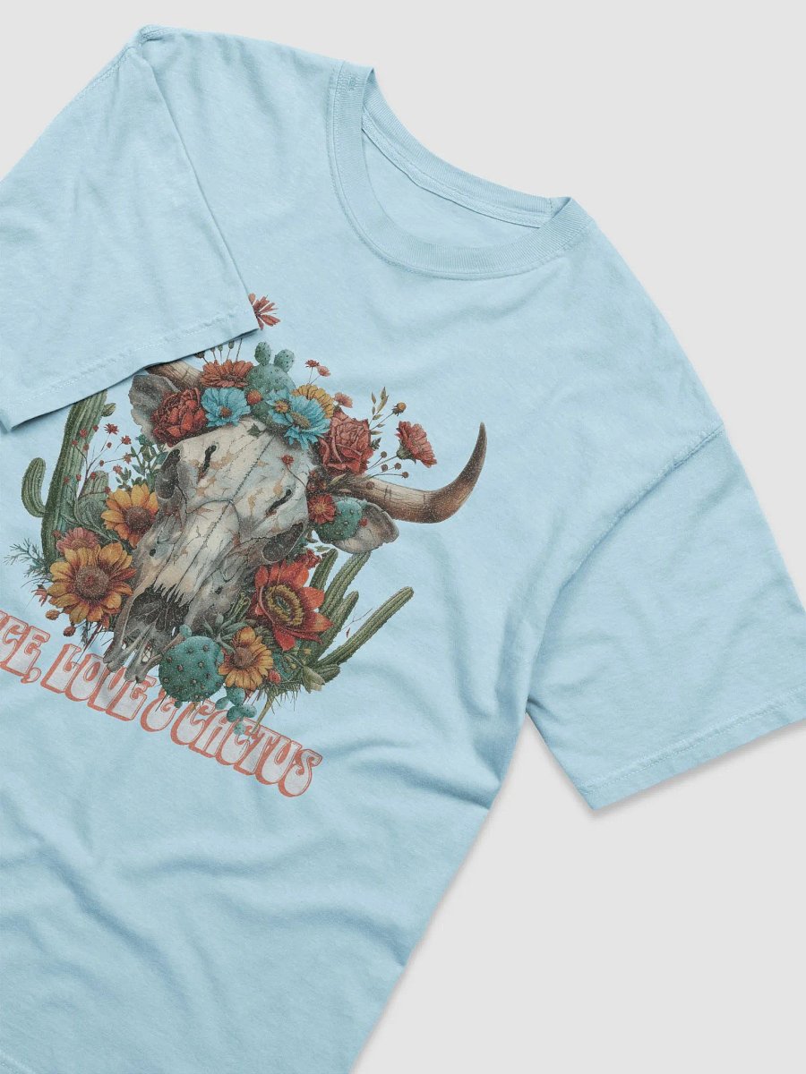 BohoCactus Cow Skull Cotton T-Shirt product image (27)