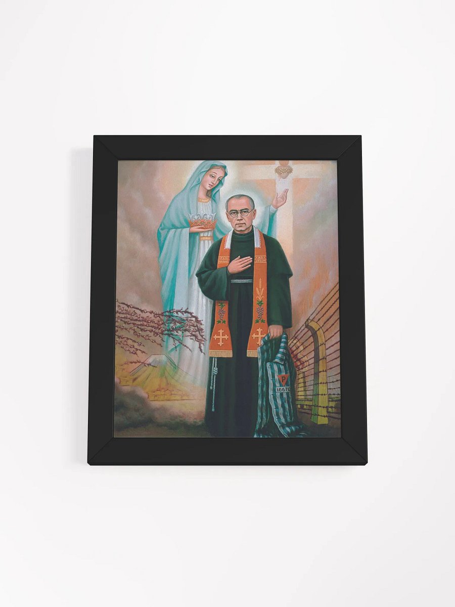 St. Maximilian Kolbe Framed Poster - Martyr of Charity - Premium Wooden Frame - Inspirational product image (5)