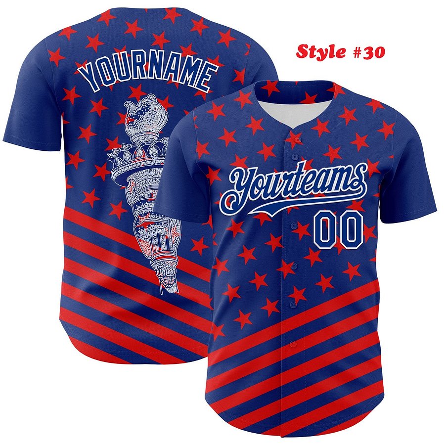 Authentic Baseball Jersey, Custom Baseball Jersey, Personalized Sport Jersey, Colorful, Flowers, Number, Logo, American product image (190)