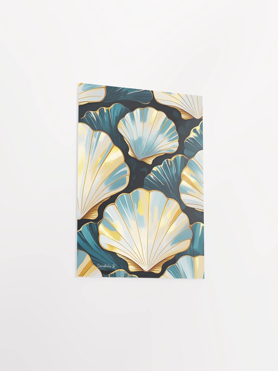 Poster artistique - Coquilles Saint-Jacques - 10 - Cadeau Déco Energie Vibratoire product image (5)