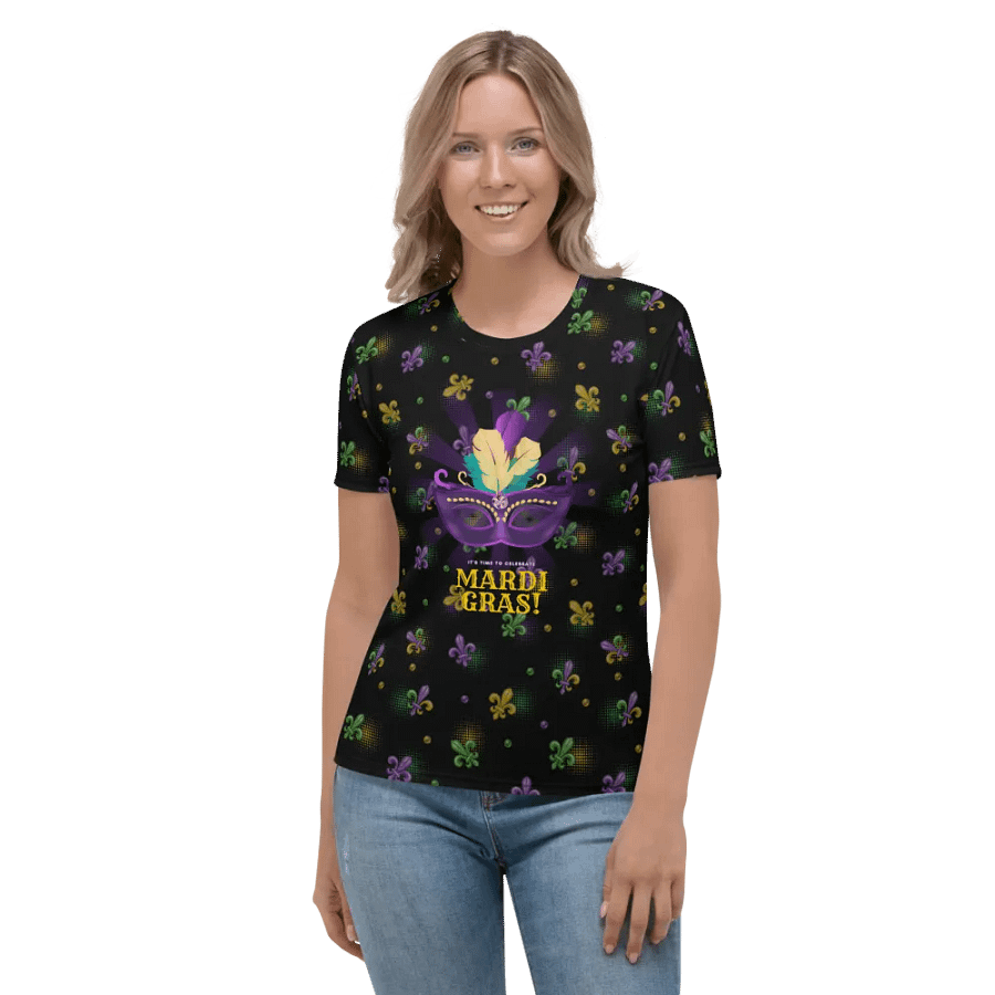 Mardi Gra All Over Print T-shirt product image (2)