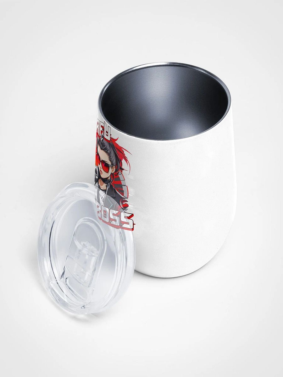 Waifu Boss v1 - Wine Tumbler Cup - 12 oz - High-Grade Stainless Steel product image (3)