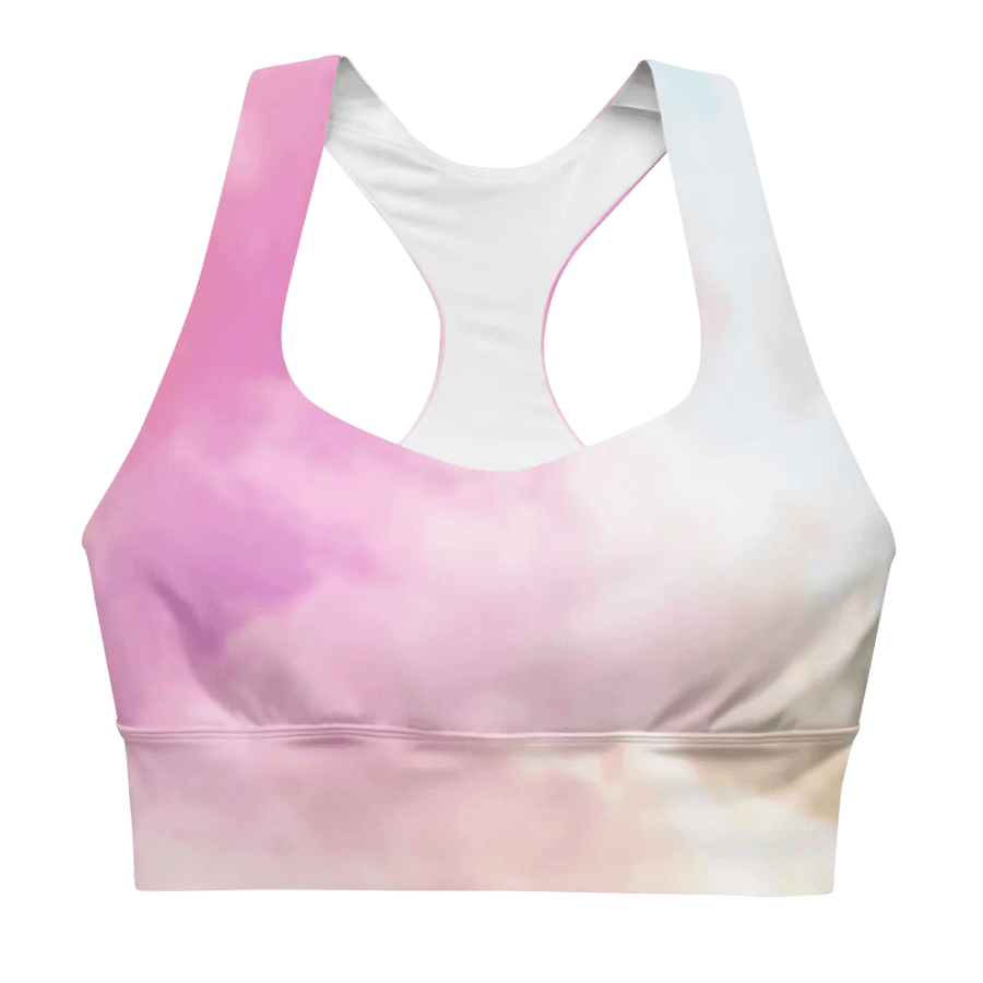 Blur cloud rainbow Design Longline Sports Bra - v4 product image (8)