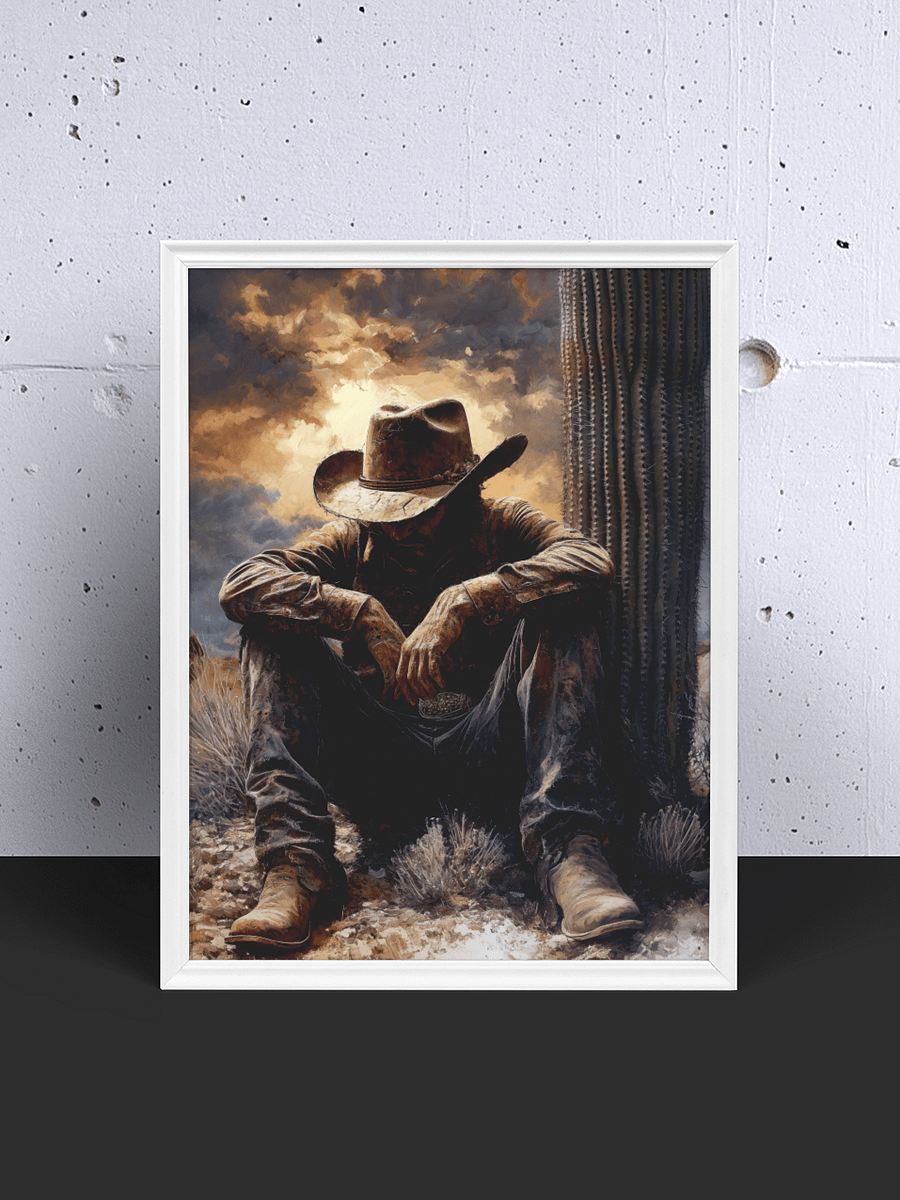 Strength is Forged in the Heat of the Wild West - Resting Cowboy Art Poster product image (25)