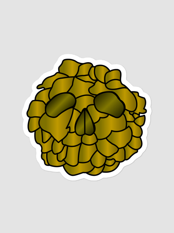 RoseyDave Gold Rose Kiss Cut Stickers product image (1)