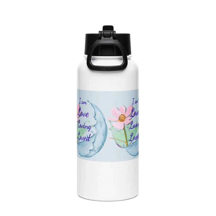 Love Loving Loved Stainless Steel Water Bottle for healthy moms dads ladies and gents product image (2)