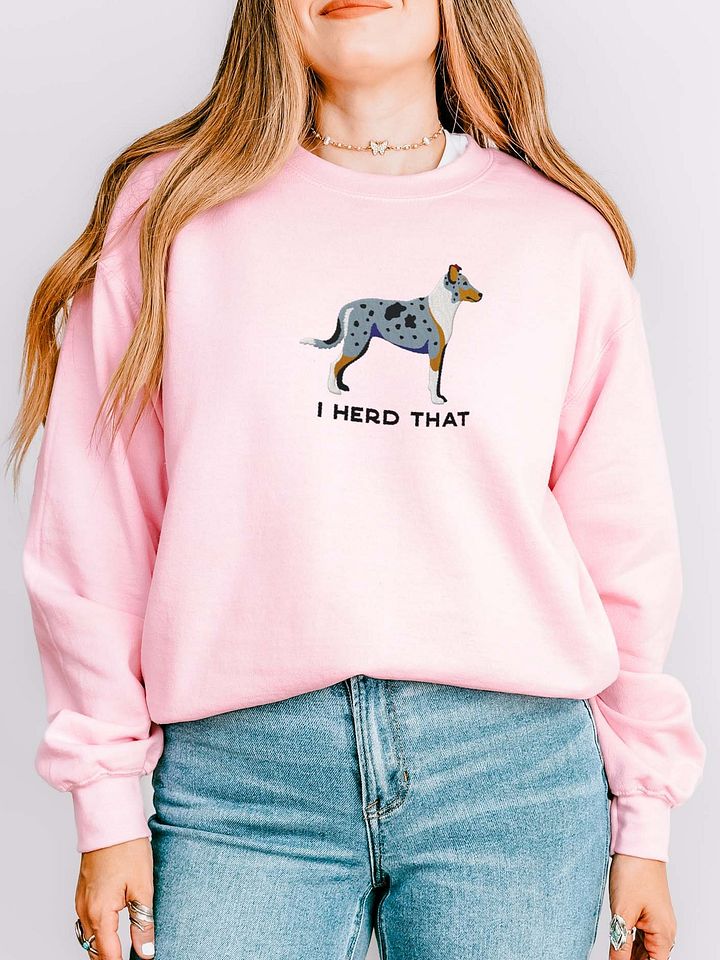 I Herd That Sweatshirt (Embroidered) of a Smooth Collie(Blue Merle) product image (2)