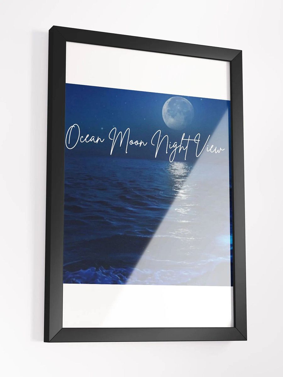 Wall Art Ocean Moon Night View Framed High-Quality Matte Poster (in) product image (3)