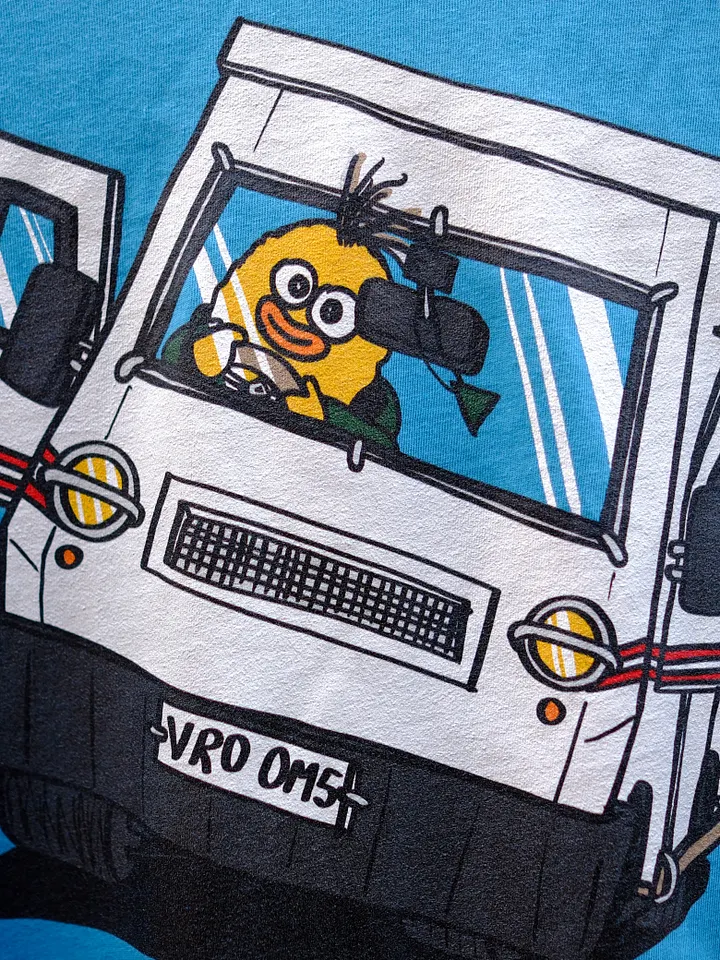 Wheelie Yellow Driving unisex T-shirt! (front print only!) product image (2)