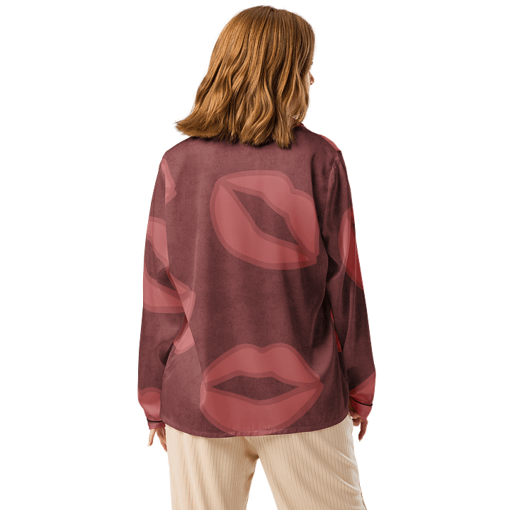Glossy SexyBaddies Lips Women's Pajama Top product image (3)