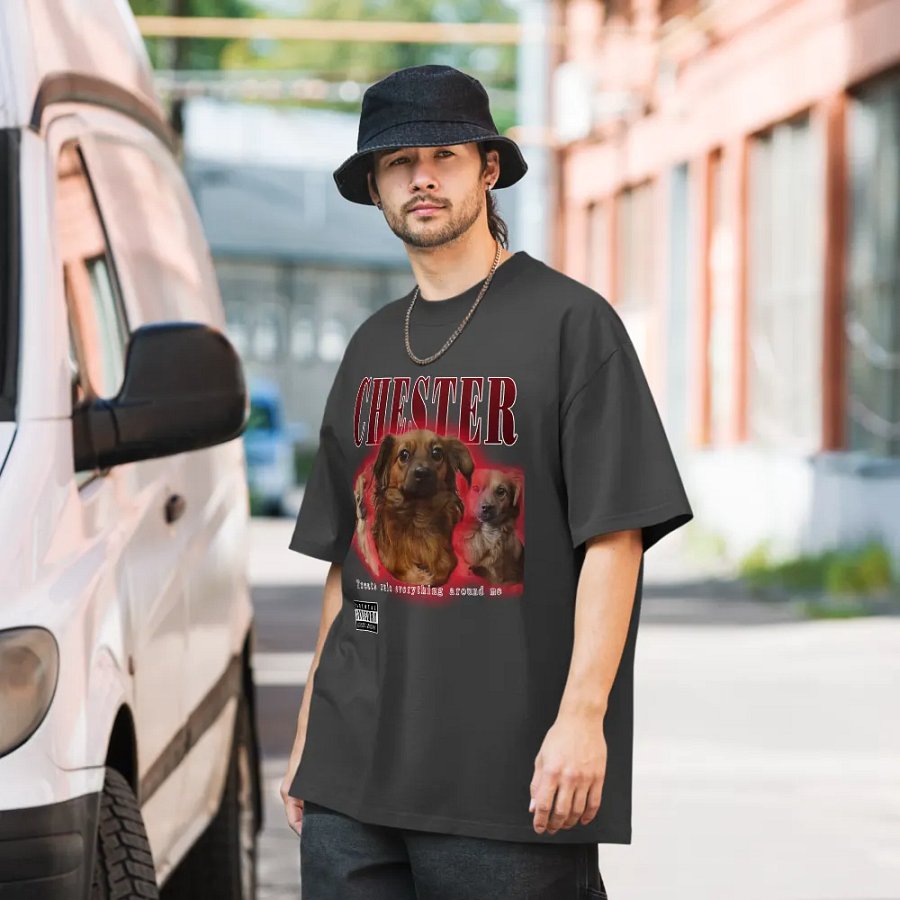 Chester Hip Hop Premium Oversized Faded T-Shirt product image (6)