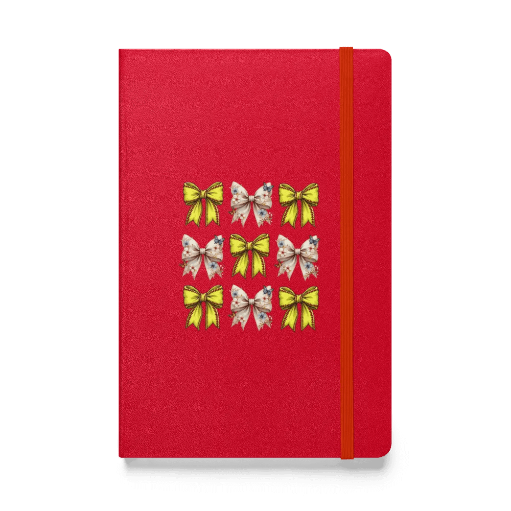 Spring Bows Softball Floral Fantasy Hardcover Notebook product image (1)