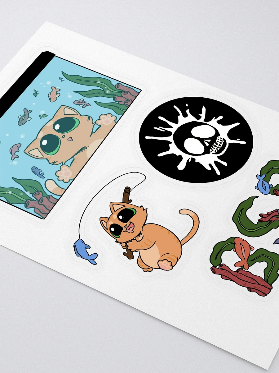 Fishing Feline Sticker Pack (4 stickers) product image (2)