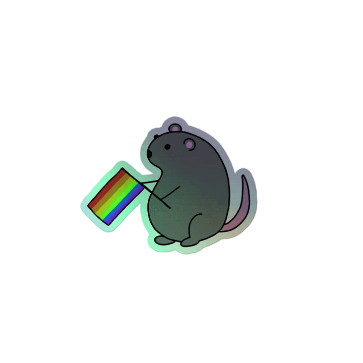 Pride Rat Holographic Sticker product image (2)