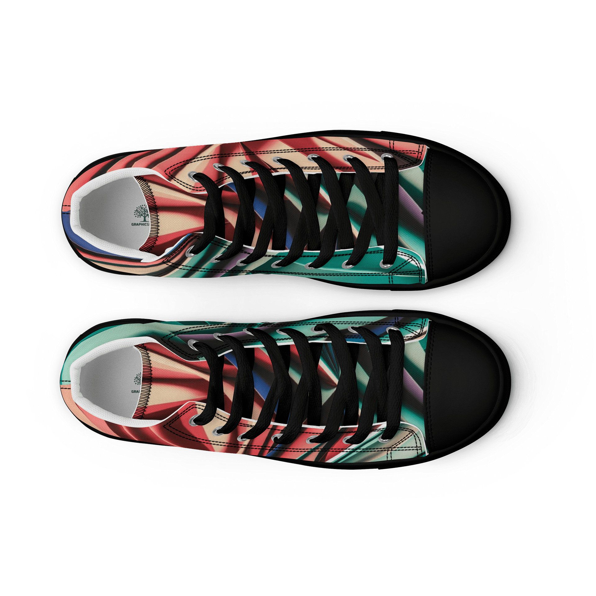 Graphic Grove Women's High-Top Canvas Shoes - Abstract Art Design, Vibrant Colours, Comfortable Fit product image (9)