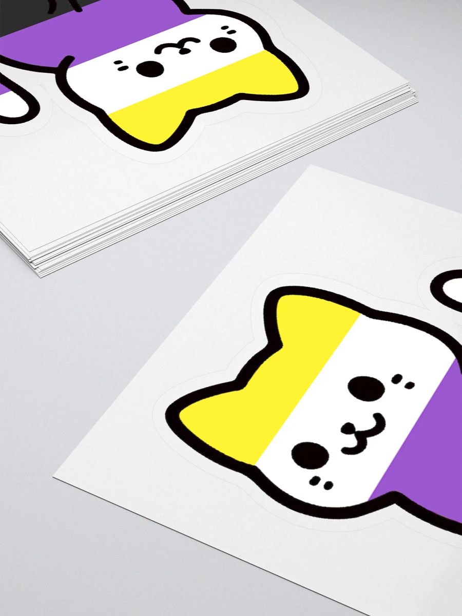 Nonbinary Pride Kitty Sticker product image (4)