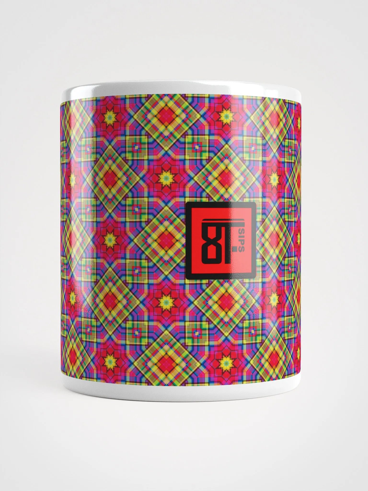 8T Sips Mosaic White Glossy Mug product image (5)