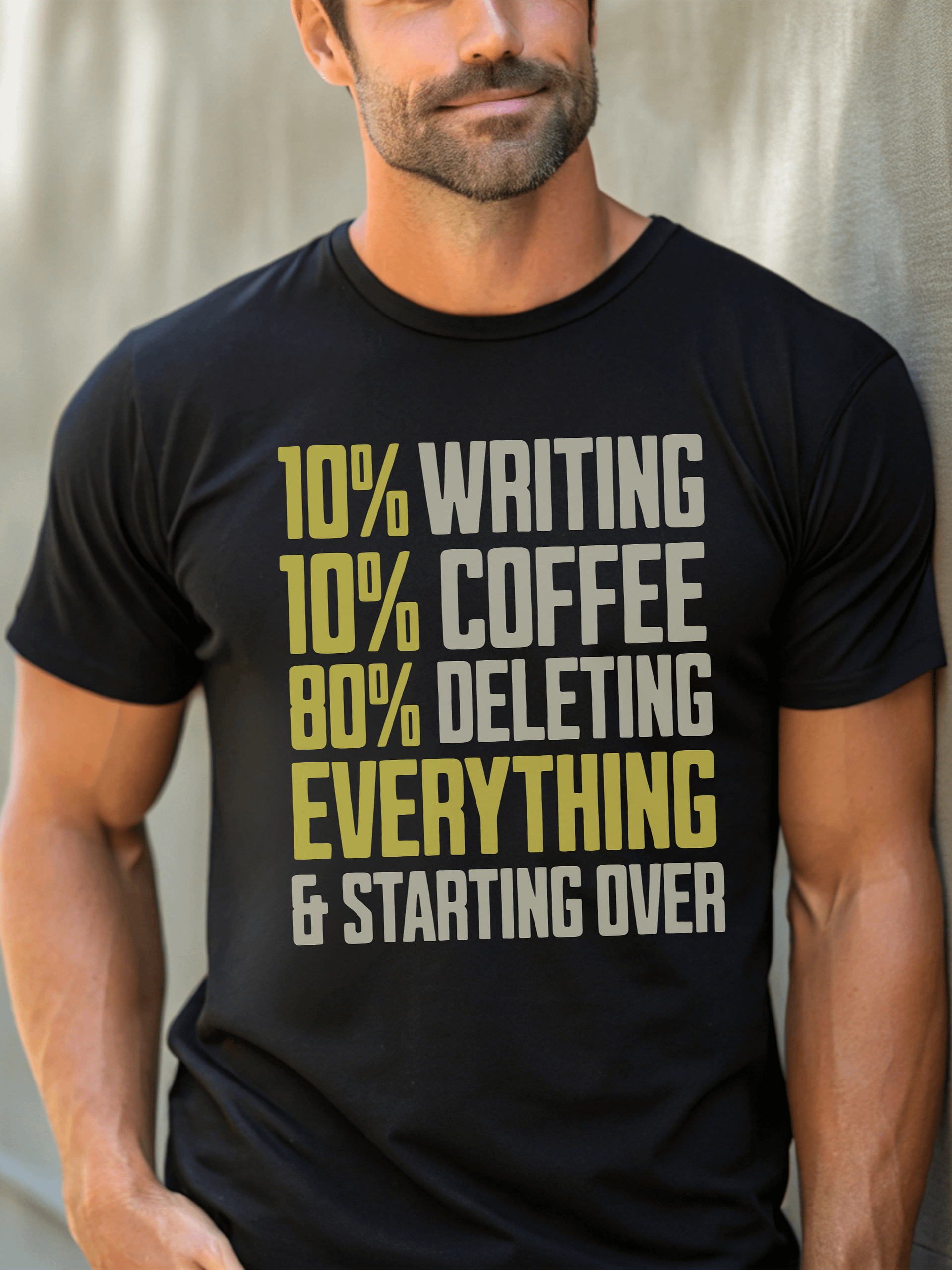 Funny Writing, Coffee and Deleting Unisex T-Shirt product image (1)