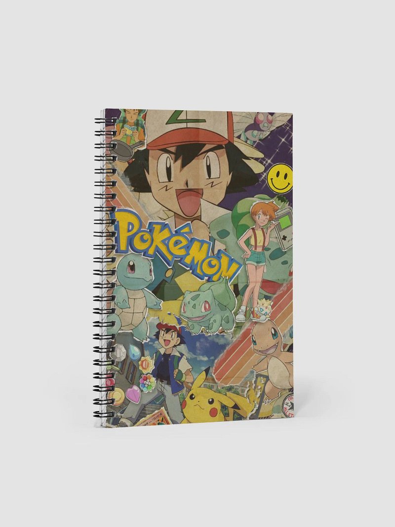 90s Collage Notebook - Pocket Monsters