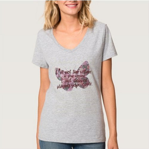 Not the Villain. Just the Butterfly.
Wear your truth with confidence. This empowering tee is made for women rewriting their s...