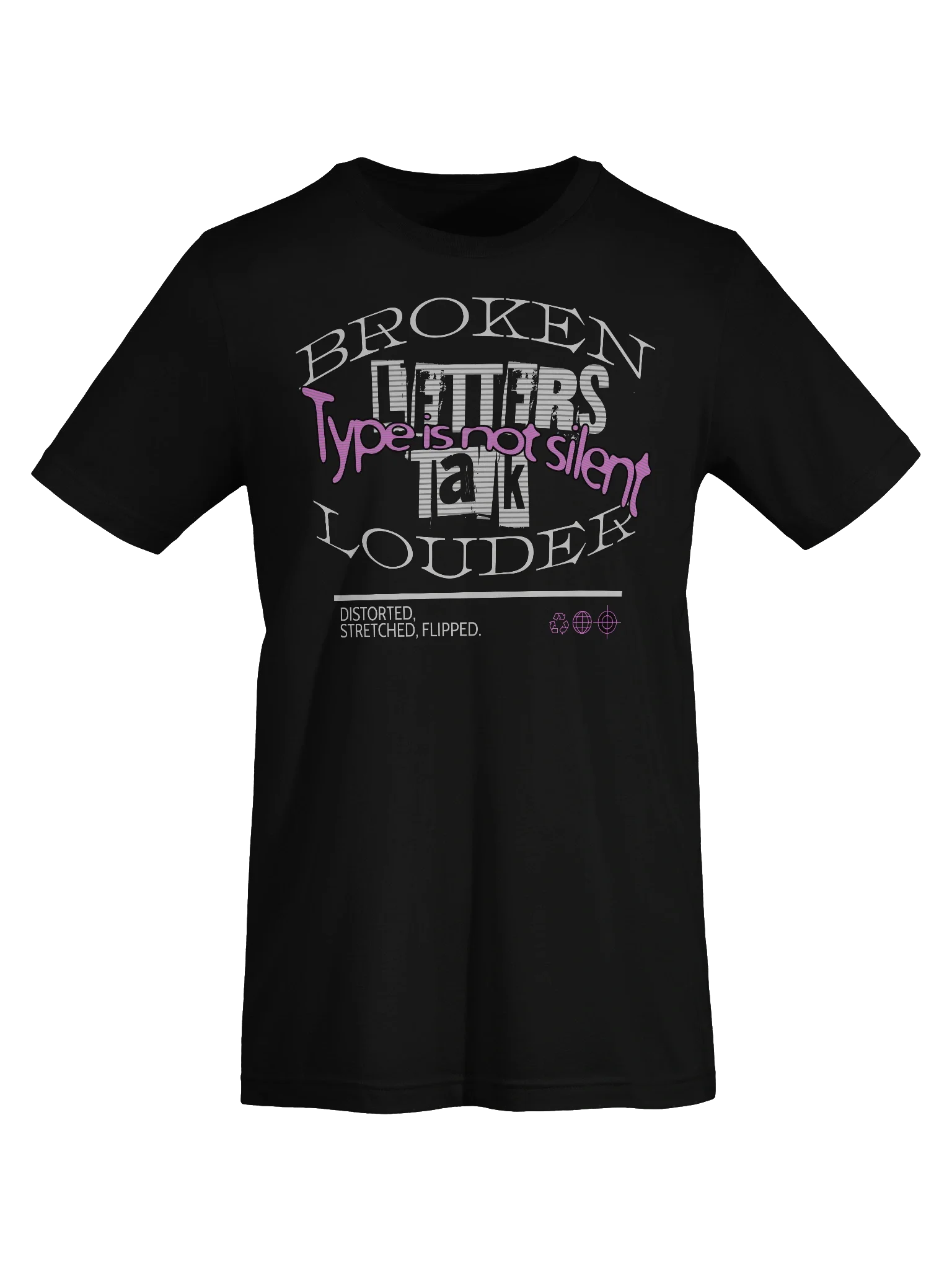 Bold and Stylish T-Shirt: The Broken Letters Talk Louder Tee product image (7)