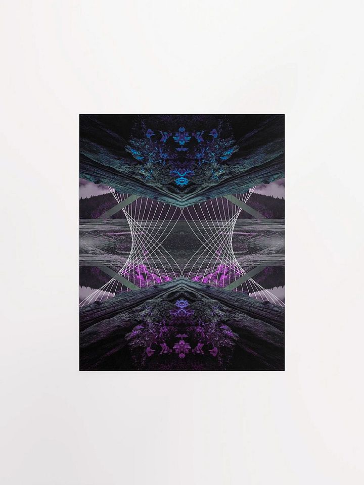 Geometric Art Print - Rainy Lake (Chill) product image (1)