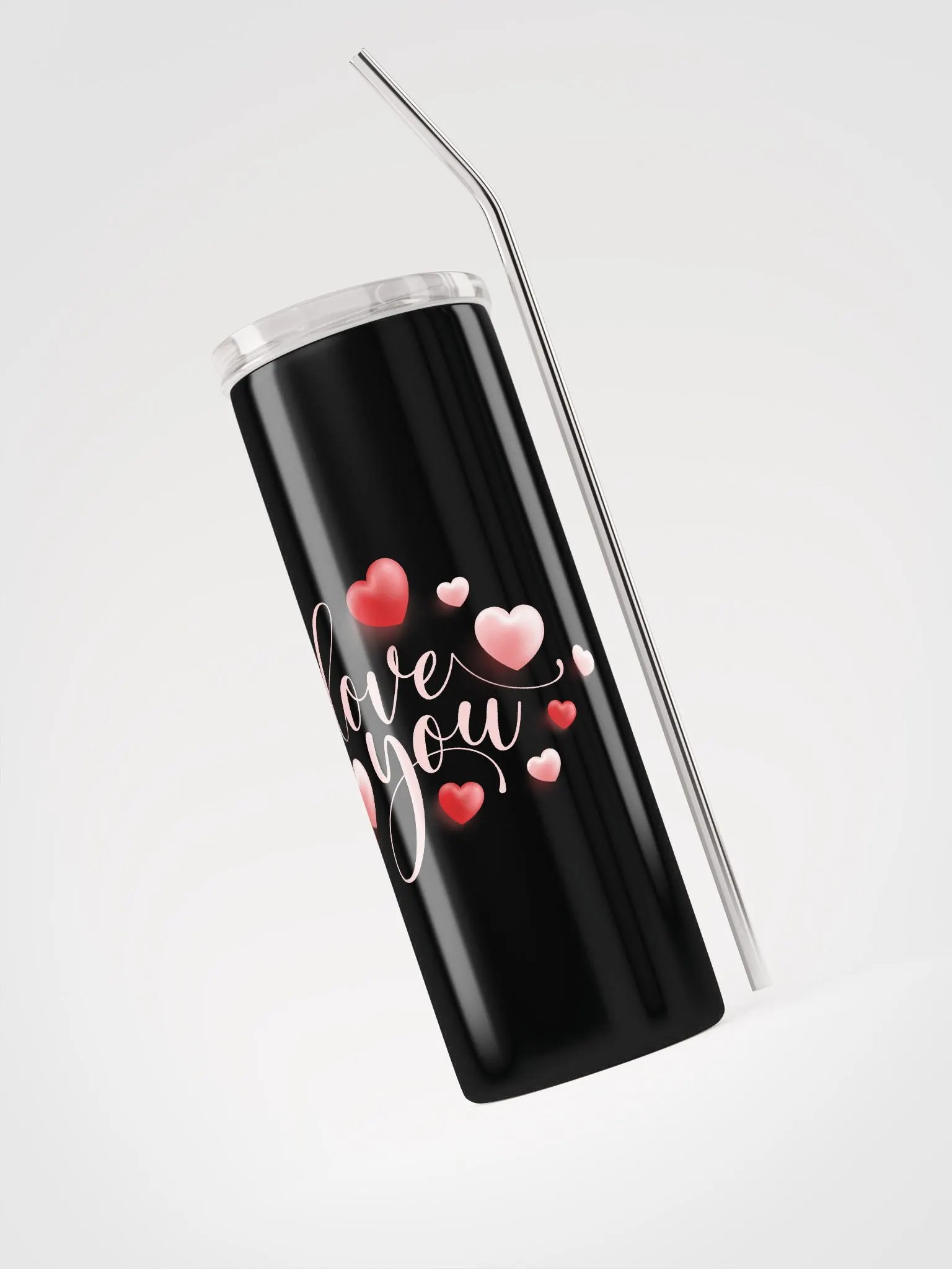 Love You Hearts Stainless Steel Tumbler: Share Love in Every Sip product image (3)
