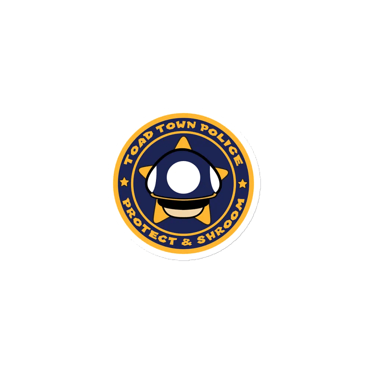 Toad Town Police Emblem Die-Cut Magnets product image (1)