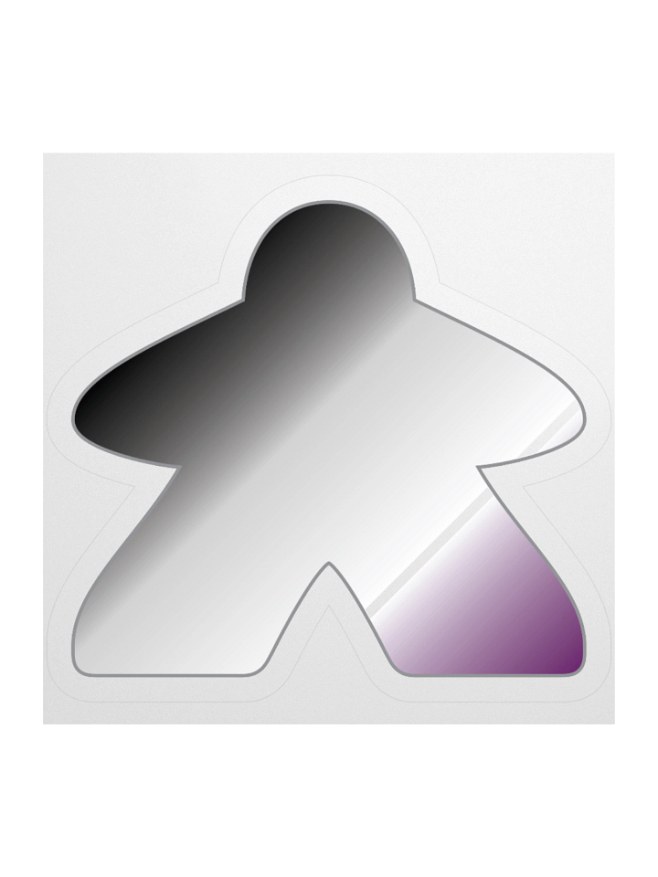 Asexual Pride Gradient Meeple Sticker product image (2)