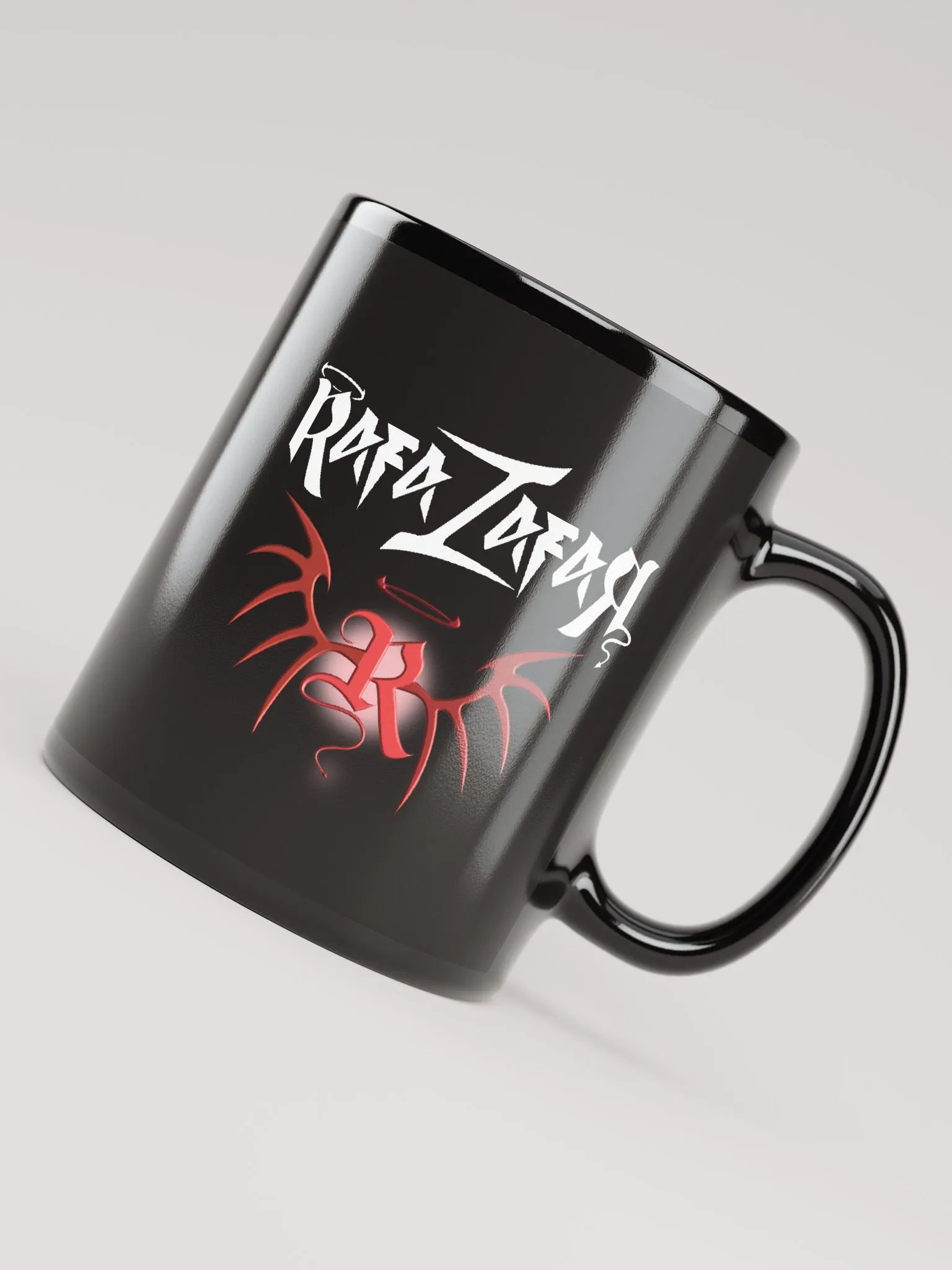 RafaZafar Logo Left-Handed Mug (black) product image (4)