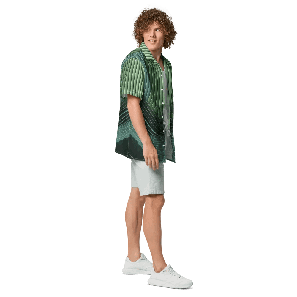 Men's Full-Print-5 Green Hawaiian Shirt product image (7)