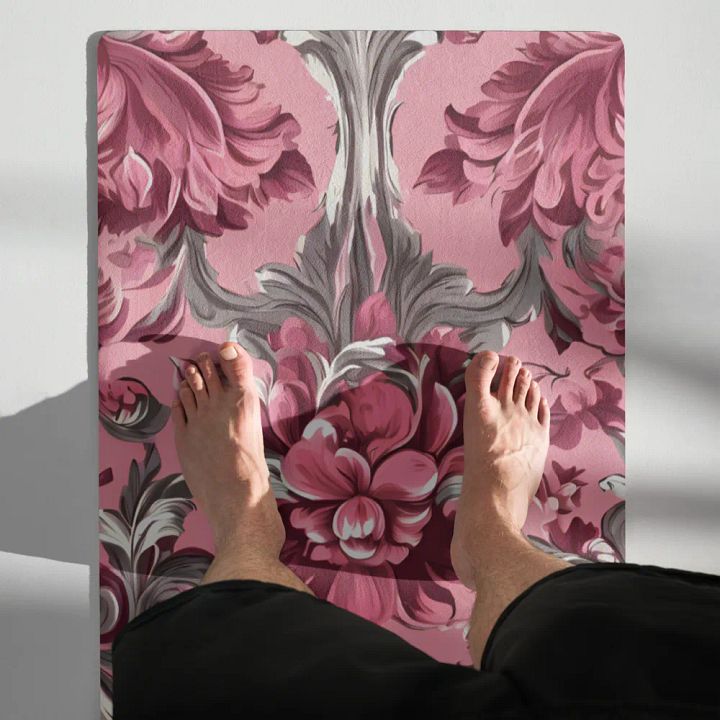 Pink Floral 2 Yoga Mat product image (1)