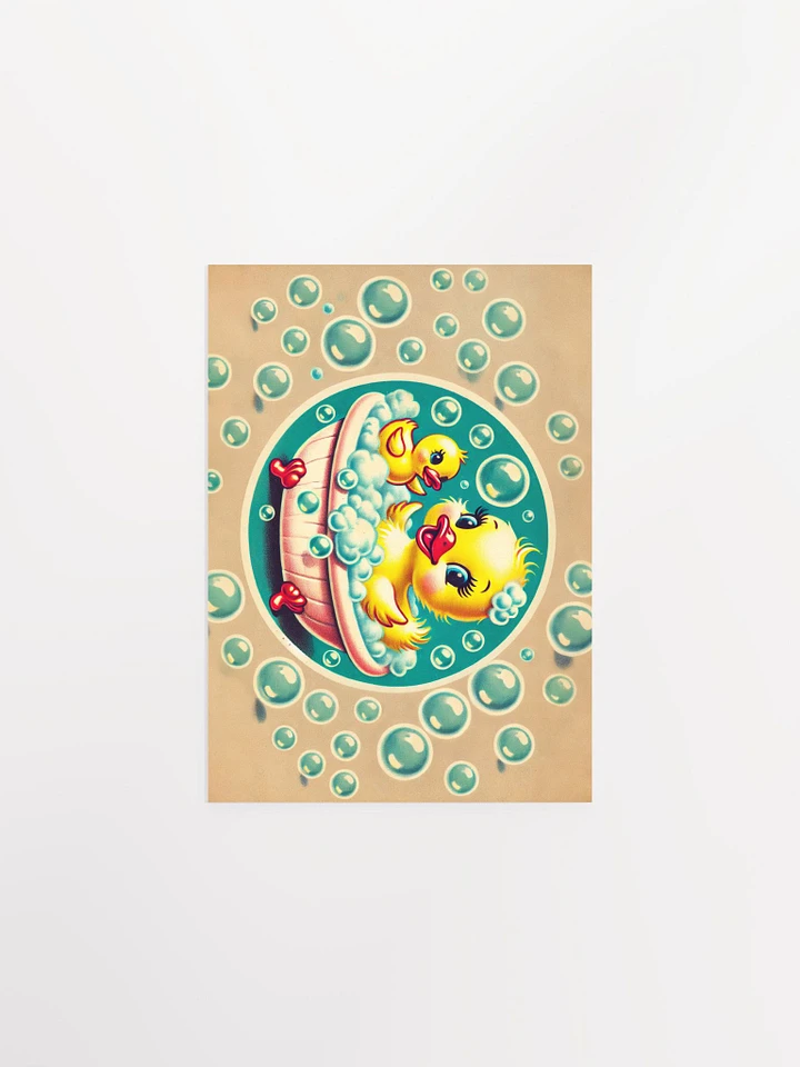 Ducky in a Bubble Bath Premium Matte Poster product image (2)