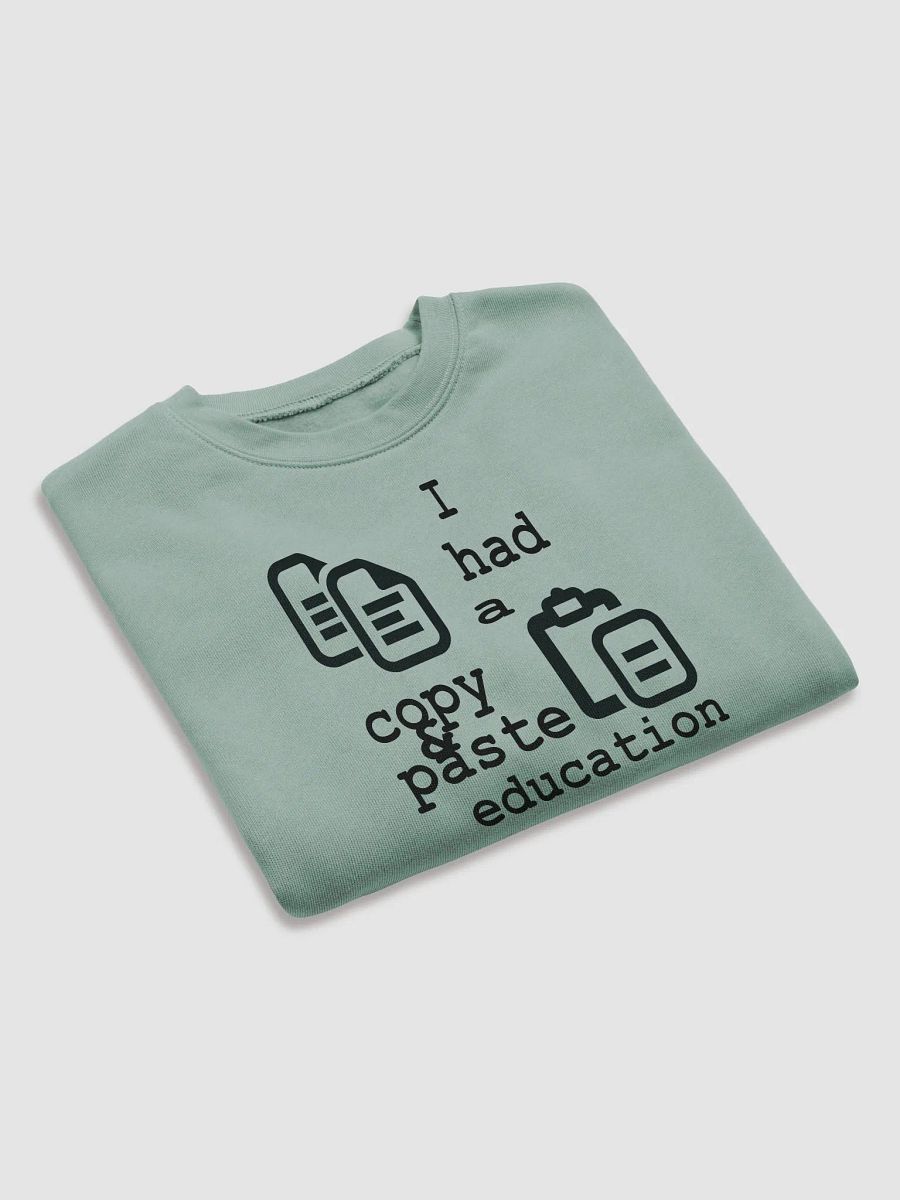 I Had A Copy & Paste Education - Black - Bella+Canvas Women's Fleece Crop Sweatshirt product image (4)