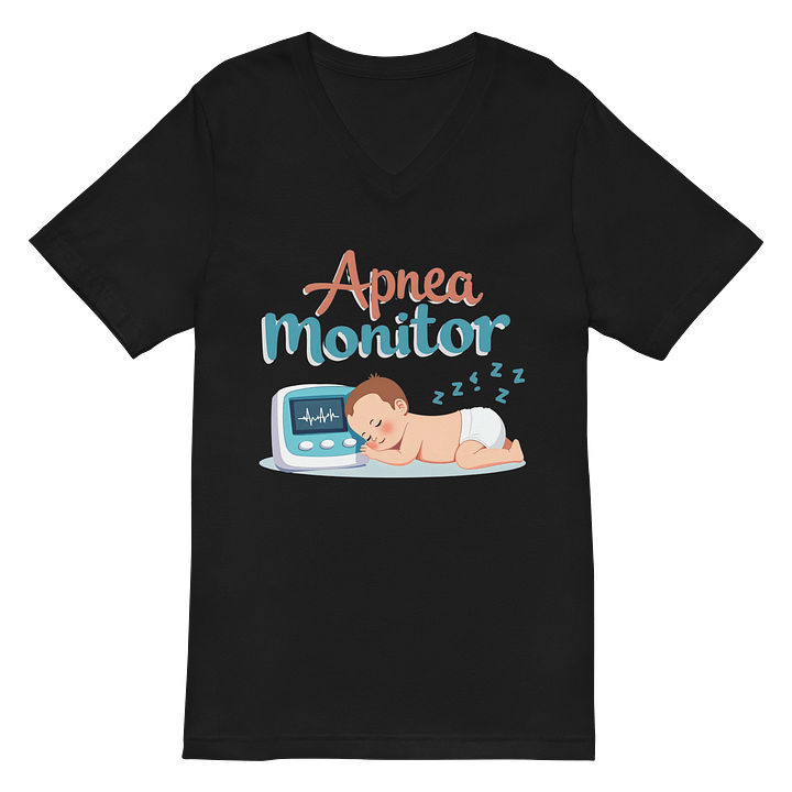 Sleep Monitor Heartbeat V-Neck Tee product image (3)