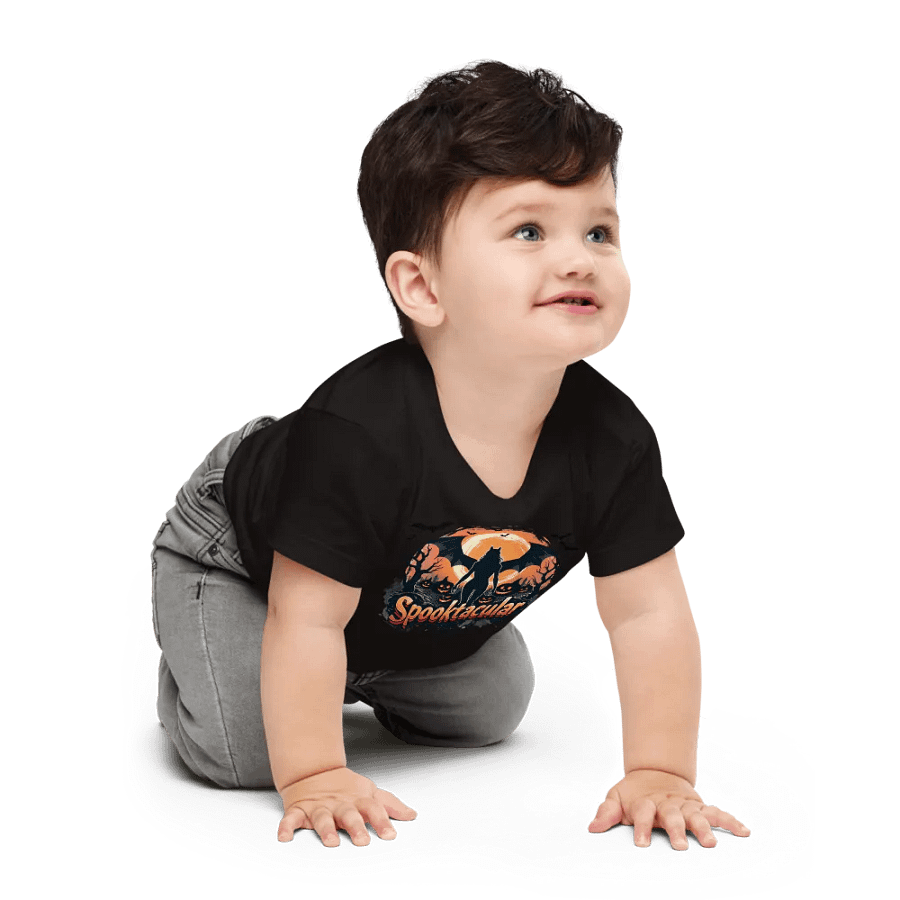 Spooktacular Cat Moon Baby Tee product image (5)