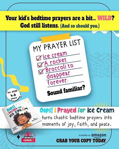 Oops! I Prayed for Ice Cream is the joyful Christian bedtime book that helps kids talk to God—just as they are. 💛

Whether th...