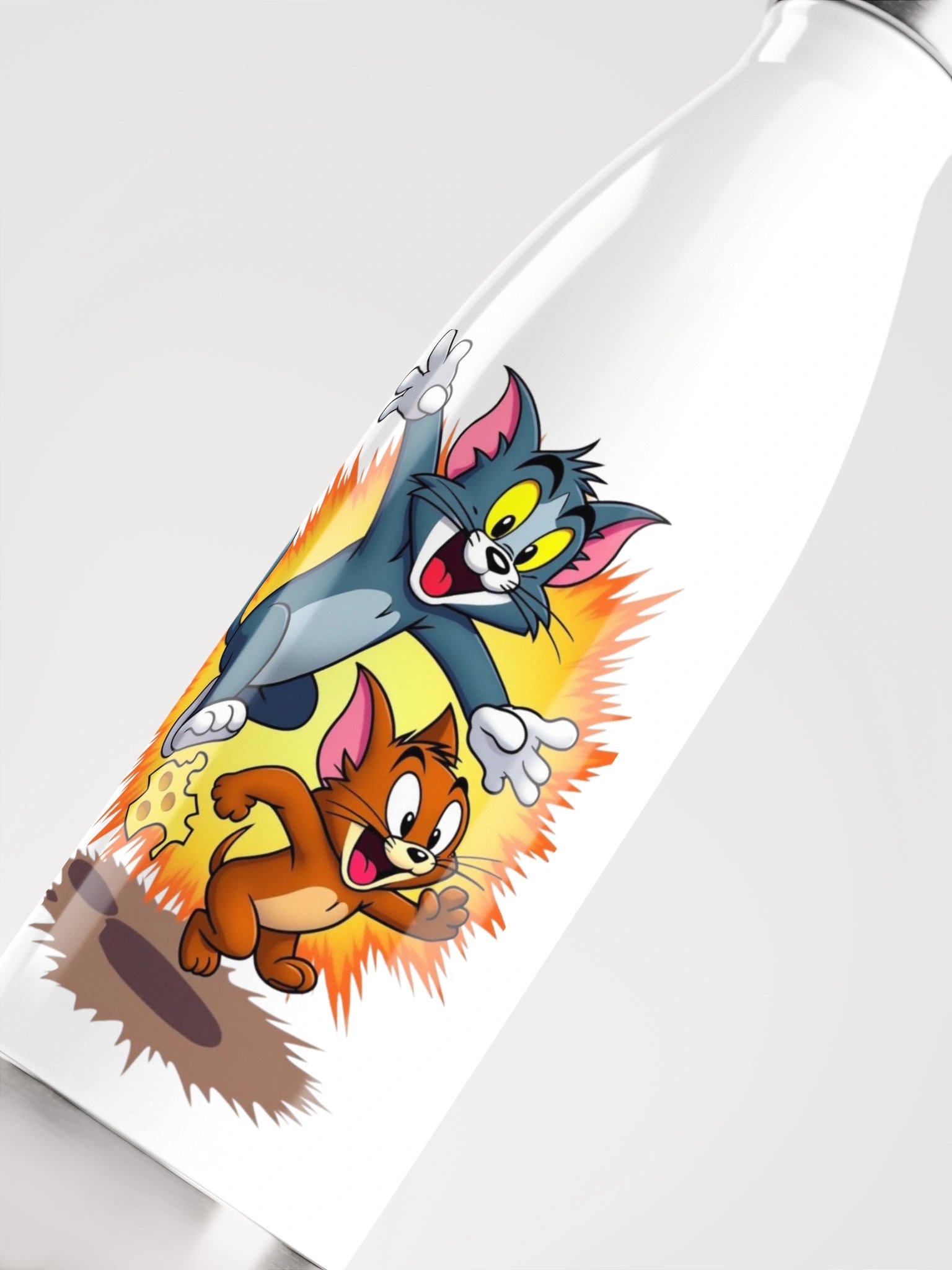Dynamic Cat and Mouse Stainless Steel Water Bottle product image (5)