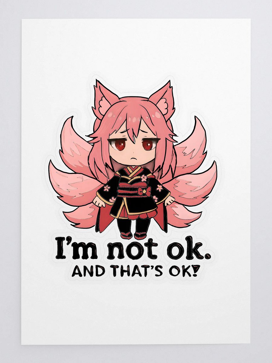 Chibi Fox Girl Kiss Cut Sticker Sheet product image (3)