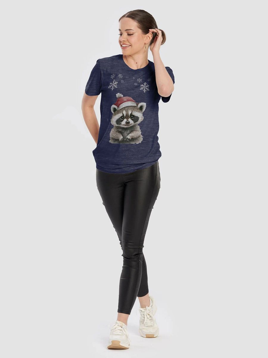 Santa Raccoon T-shirt product image (6)