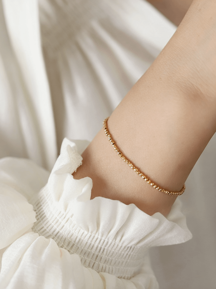 Mini Ball Beads Bracelet | 18K Gold Plated product image (3)