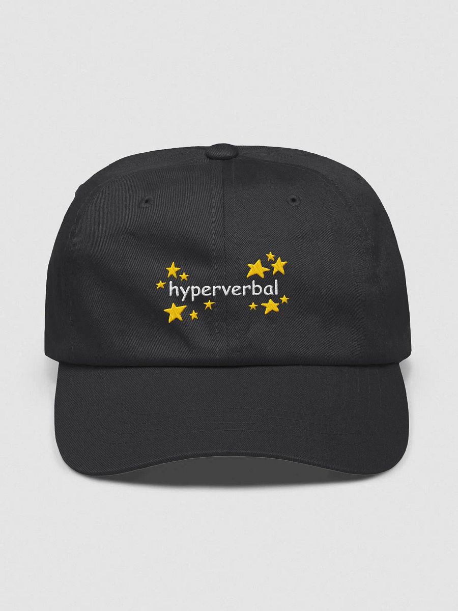hyperverbal (comic sans with stars) embroidered dad hat product image (1)