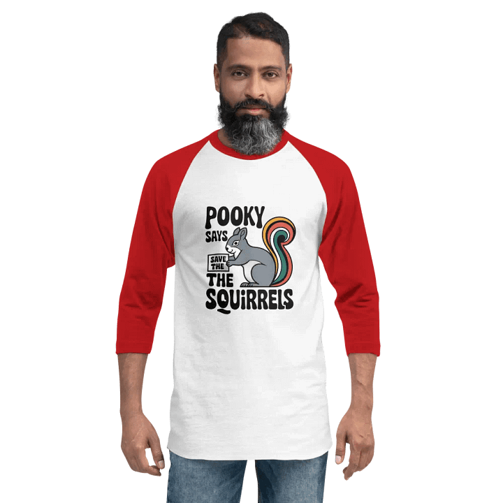 Pooky's Squirrel Saver Raglan Tee product image (2)