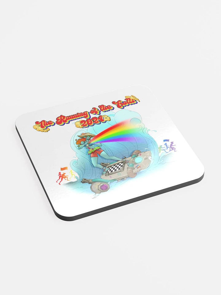 Running of the Trolls Rainbow Glossy Coaster - by Mischi product image (2)