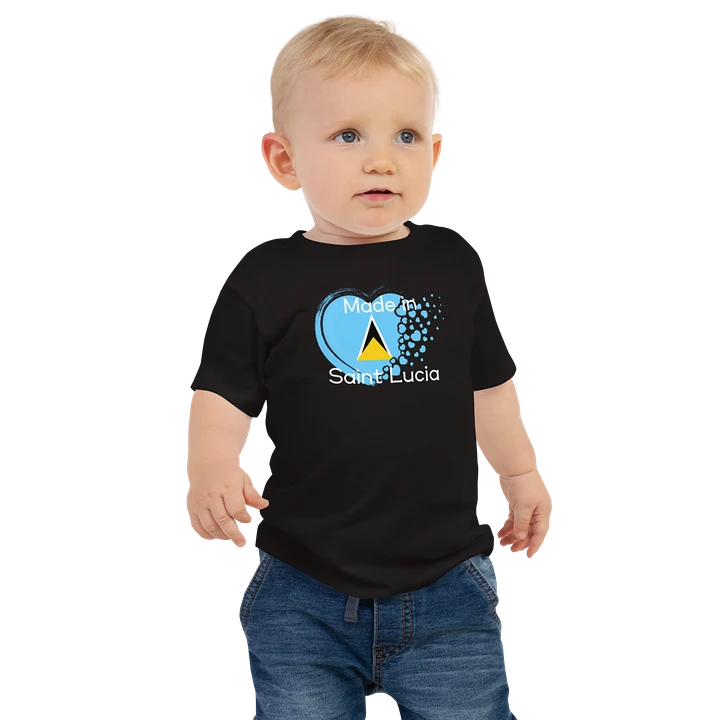 Saint Lucian Heart Baby Tee product image (1)